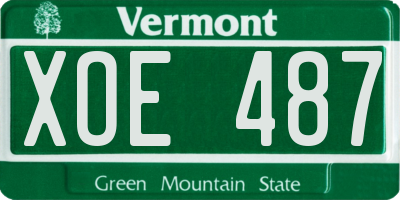 VT license plate XOE487
