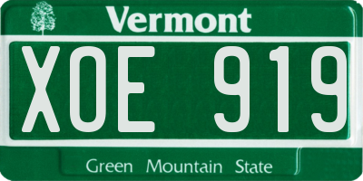VT license plate XOE919