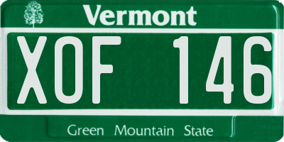 VT license plate XOF146