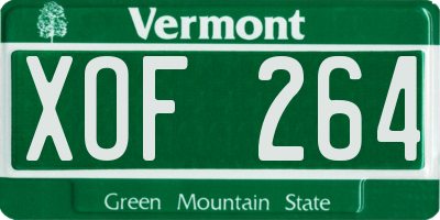 VT license plate XOF264