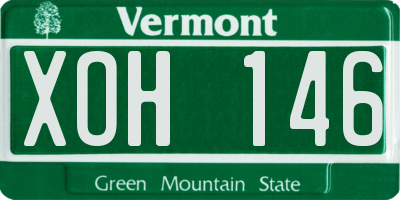 VT license plate XOH146