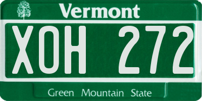 VT license plate XOH272