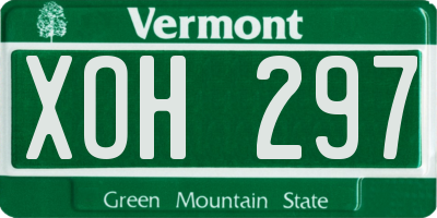 VT license plate XOH297