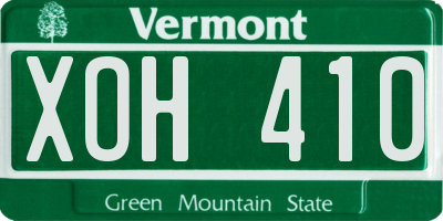 VT license plate XOH410