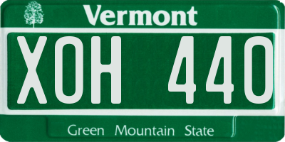 VT license plate XOH440