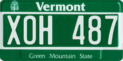 VT license plate XOH487