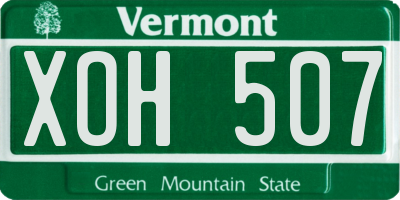 VT license plate XOH507