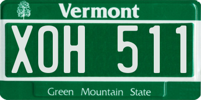 VT license plate XOH511