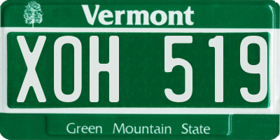 VT license plate XOH519