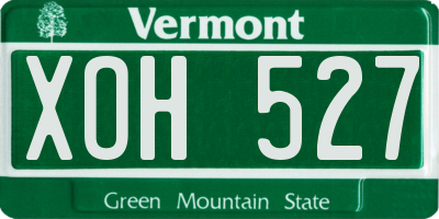 VT license plate XOH527