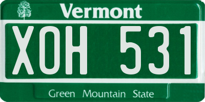 VT license plate XOH531