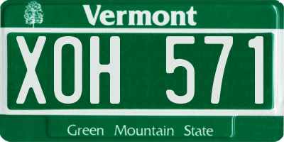 VT license plate XOH571
