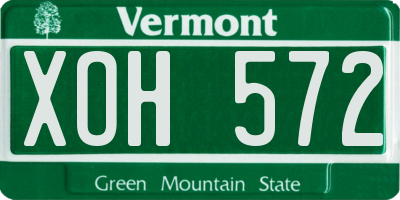VT license plate XOH572