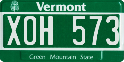 VT license plate XOH573