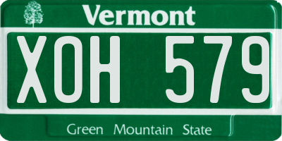 VT license plate XOH579