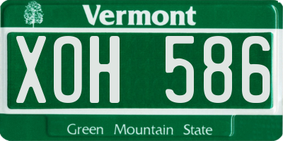 VT license plate XOH586