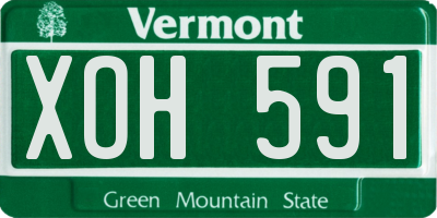 VT license plate XOH591