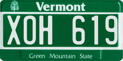 VT license plate XOH619