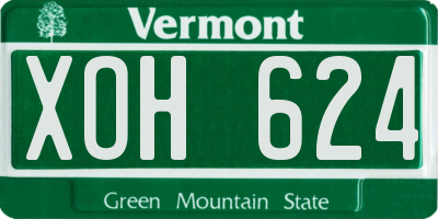 VT license plate XOH624