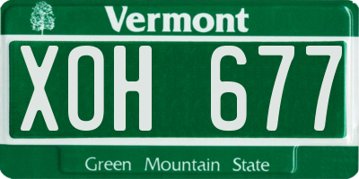 VT license plate XOH677