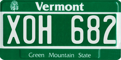 VT license plate XOH682
