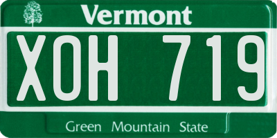 VT license plate XOH719
