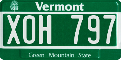 VT license plate XOH797