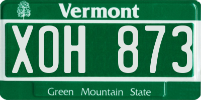 VT license plate XOH873