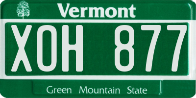 VT license plate XOH877