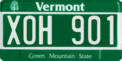 VT license plate XOH901
