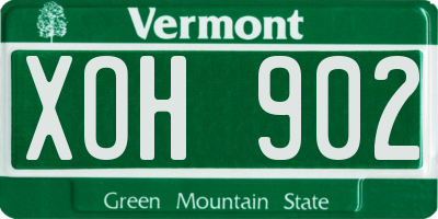 VT license plate XOH902