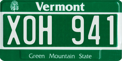 VT license plate XOH941
