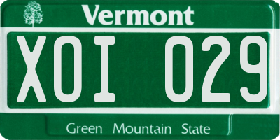 VT license plate XOI029