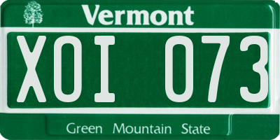 VT license plate XOI073