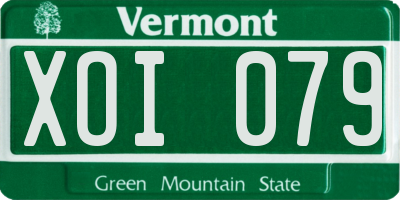 VT license plate XOI079