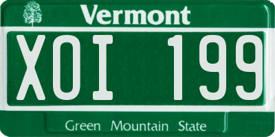 VT license plate XOI199