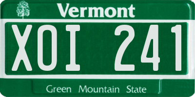 VT license plate XOI241