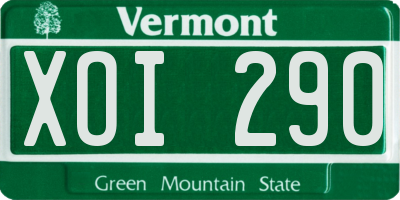 VT license plate XOI290
