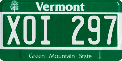 VT license plate XOI297