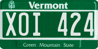 VT license plate XOI424