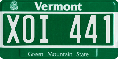 VT license plate XOI441