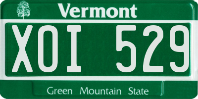 VT license plate XOI529