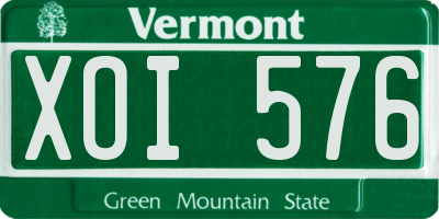 VT license plate XOI576
