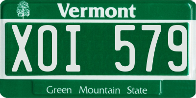 VT license plate XOI579