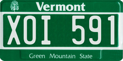 VT license plate XOI591