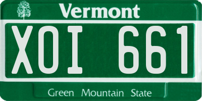 VT license plate XOI661