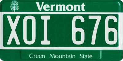 VT license plate XOI676