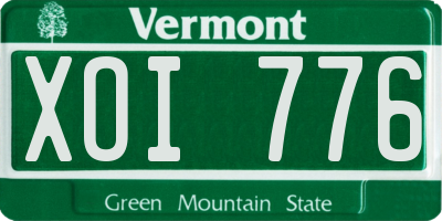 VT license plate XOI776