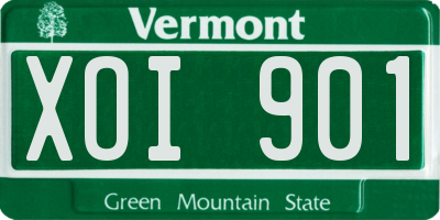 VT license plate XOI901