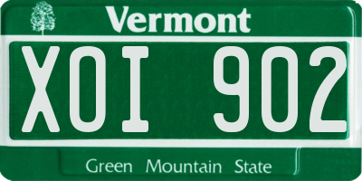 VT license plate XOI902